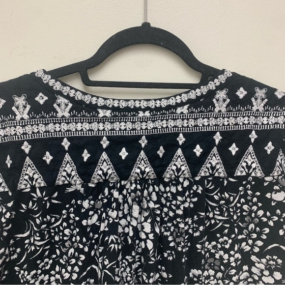 Lucky Brand Floral Embroidered Boho Blouse - Picture 12 of 12